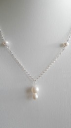 Sterling silver and Swarovski pearl necklace